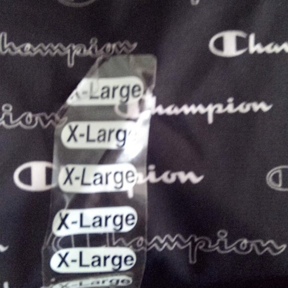 New Champion Black Printed Logo Long Sleeve Zippered Track Jacket WMN Size US XL - Picture 5 of 9